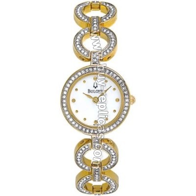 Bulova 98V26 Crystal Series Mother of Pearl Dial Women's Watch