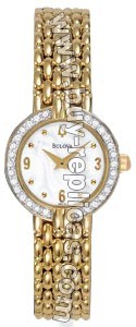 Bulova Crystal Gold-Tone Ladies Watch 98V13