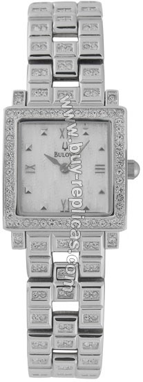 Bulova Crystal Steel Ladies Watch 96L000