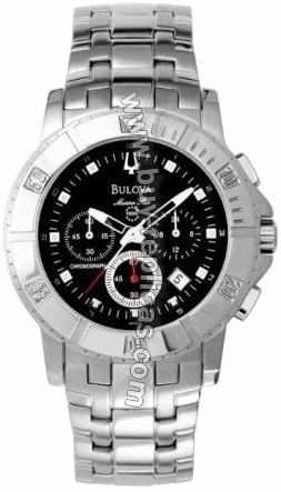 Bulova Marine Star Steel Black Mens Watch 96G51