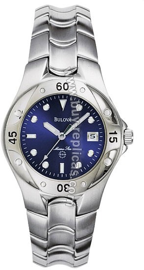 Bulova Marine Star Steel Blue Mens Watch 96B49