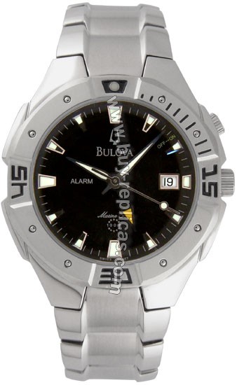 Bulova Marine Star Black Mens Watch 96B87