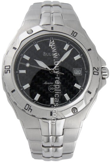 Bulova Marine Star Black Mens Watch 96G21