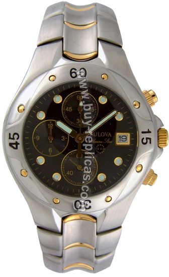 Bulova Marine Star Two-Tone Mens Watch 98G86