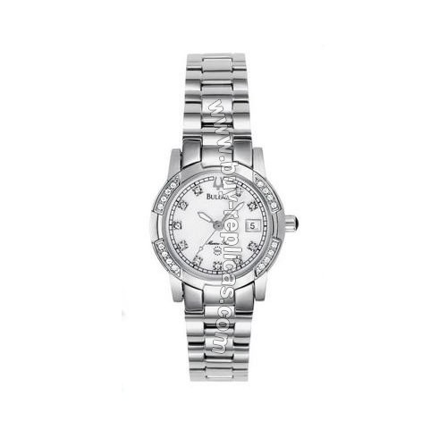 Bulova Marine Star Diamond White Ladies Watch 96R42