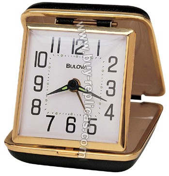 Bulova Reliable II Alarms/Travel Clamshell Clock B6112