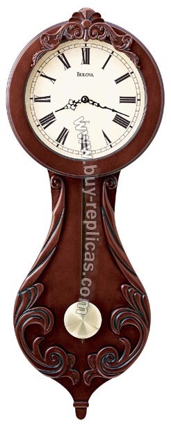 Bulova Walnut Finish Wooden Wall Alhambra Clock C4457