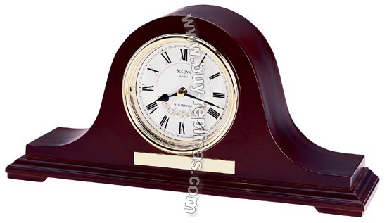 Bulova Mantel Chimes Mahogany Annette II Melody Table Clock B1929