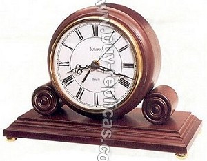 Bulova Mantel Mahogany Finish Savannah Table Clock B1895