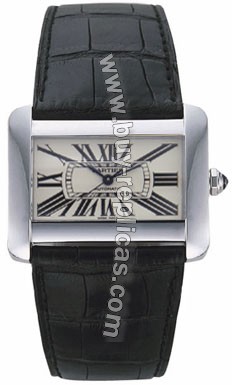 Cartier Tank Divan Steel Automatic Mens Watch W6300755