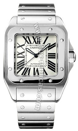 Cartier Santos 100 Extra Large Steel Mens Watch W200737G