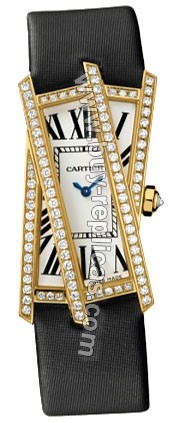 Cartier Tank Crash Diamond 18kt Yellow Gold Ladies Watch WJ303450