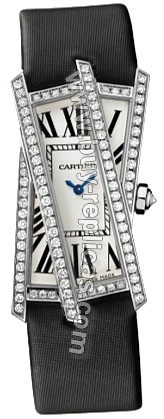 Cartier Tank Crash Diamond 18kt White Gold Ladies Watch WJ303650