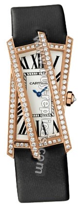 Cartier Tank Crash Diamond 18kt Rose Gold Ladies Watch WJ303550