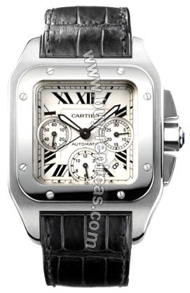 Cartier Santos 100 XL Steel Chronograph Mens Watch W20090X8