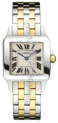 Cartier Santos Demoiselle 18kt Yellow Gold and Steel Midsize Watch W25067Z6