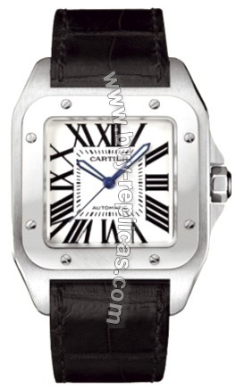 Cartier Santos 100 Steel Automatic XL Mens Watch W20073X8