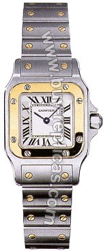 Cartier Santos Two-Tone 18kt Yellow Gold and Steel Ladies Watch W20012C4