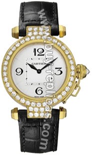 Cartier Pasha Diamond 18kt Yellow Gold Ladies Watch WJ11941G