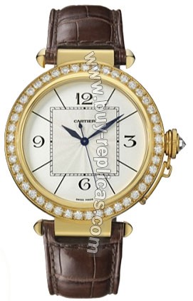 Cartier Pasha Diamond 18kt Yellow Gold Mens Watch WJ118851