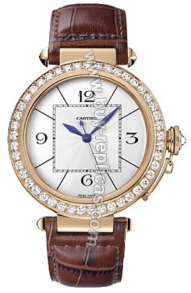 Cartier Pasha Rose Gold Diamond Mens Watch WJ120151