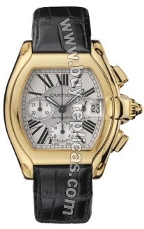 Cartier Roadster Chrono XL 18kt Yellow Gold Mens Watch W62021Y3