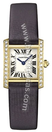 Cartier Tank Francaise 18kt Yellow Gold Diamond Ladies Watch WE100131