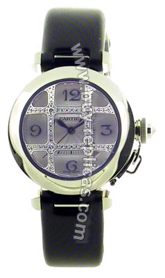 Cartier Pasha White Gold Diamond Grid Ladies Watch WJ116136