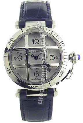 Cartier Pasha Steel Grid Mens Watch W3105955