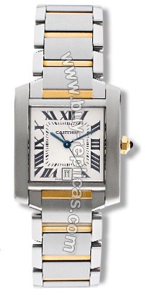 Cartier Tank Francaise 18kt Yellow Gold and Steel Mens Watch W51023Q4