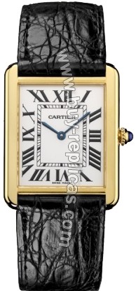 Cartier Tank Solo 18kt Yellow Gold Mens Watch W1018855