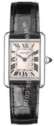 Cartier Tank Louis 18kt White Gold Mens Watch W1540956