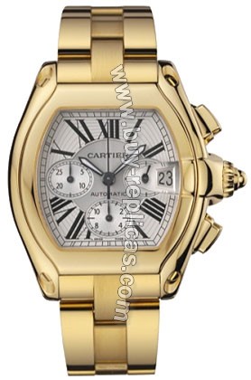 Cartier Roadster 18kt Yellow Gold Chronograph XL Mens Watch W62021Y2