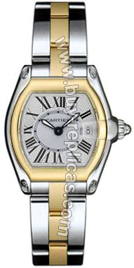 Cartier Roadster Two-Tone 18kt Yellow Gold and Steel Ladies Watch W62026Y4