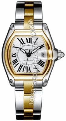 Cartier Roadster Two-Tone 18kt Yellow Gold and Steel Mens Watch W62031Y4