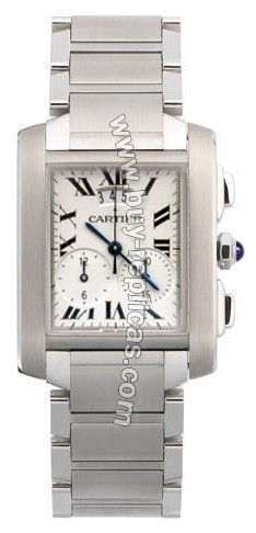 Cartier Tank Francaise Steel Chronograph Mens Watch W51024Q3