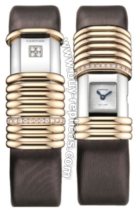 Cartier Declaration Rose Gold and Diamond Rings Ladies Watch WT000650