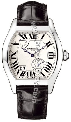 Cartier Tortue 8-Day Power Reserve 18kt White Gold Mens Watch W1545951