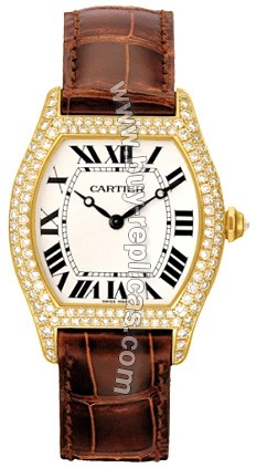 Cartier Tortue 18kt Yellow Gold Diamond Midsize Watch WA503751