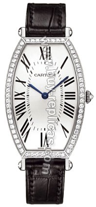 Cartier Tonneau 18kt White Gold Diamond Midsize Watch WE400251