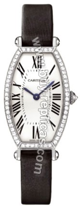 Cartier Tonneau 18kt White Gold Diamond Ladies Watch WE400131