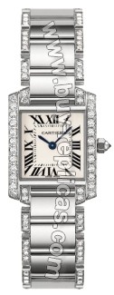 Cartier Tank Francaise 18kt White Gold Diamond Bracelet Ladies Watch WE1002SF