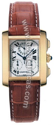 Cartier Tank Francaise 18kt Yellow Gold Chronograph Mens Watch W5000556