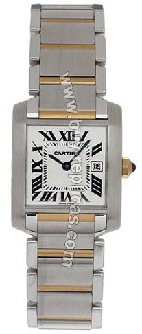 Cartier Tank Francaise 18kt Yellow Gold and Steel Midsize Watch W51012Q4