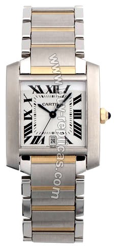 Cartier Tank Francaise 18kt Yellow Gold and Steel Mens Watch W51005Q4