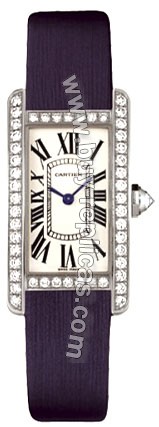 Cartier Tank American 18kt White Gold Diamond Ladies Watch WB707331