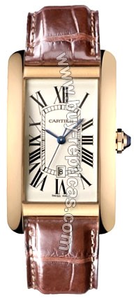 Cartier Tank American 18kt Rose Gold Ladies Watch W2609156