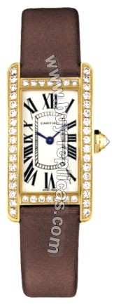 Cartier Tank American 18kt Yellow Gold Diamond Ladies Watch WB707231