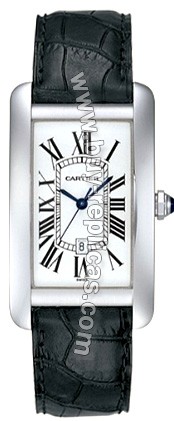 Cartier Tank American 18kt White Gold Mens Watch W2603256