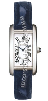 Cartier Tank American 18kt White Gold Ladies Watch W2601956